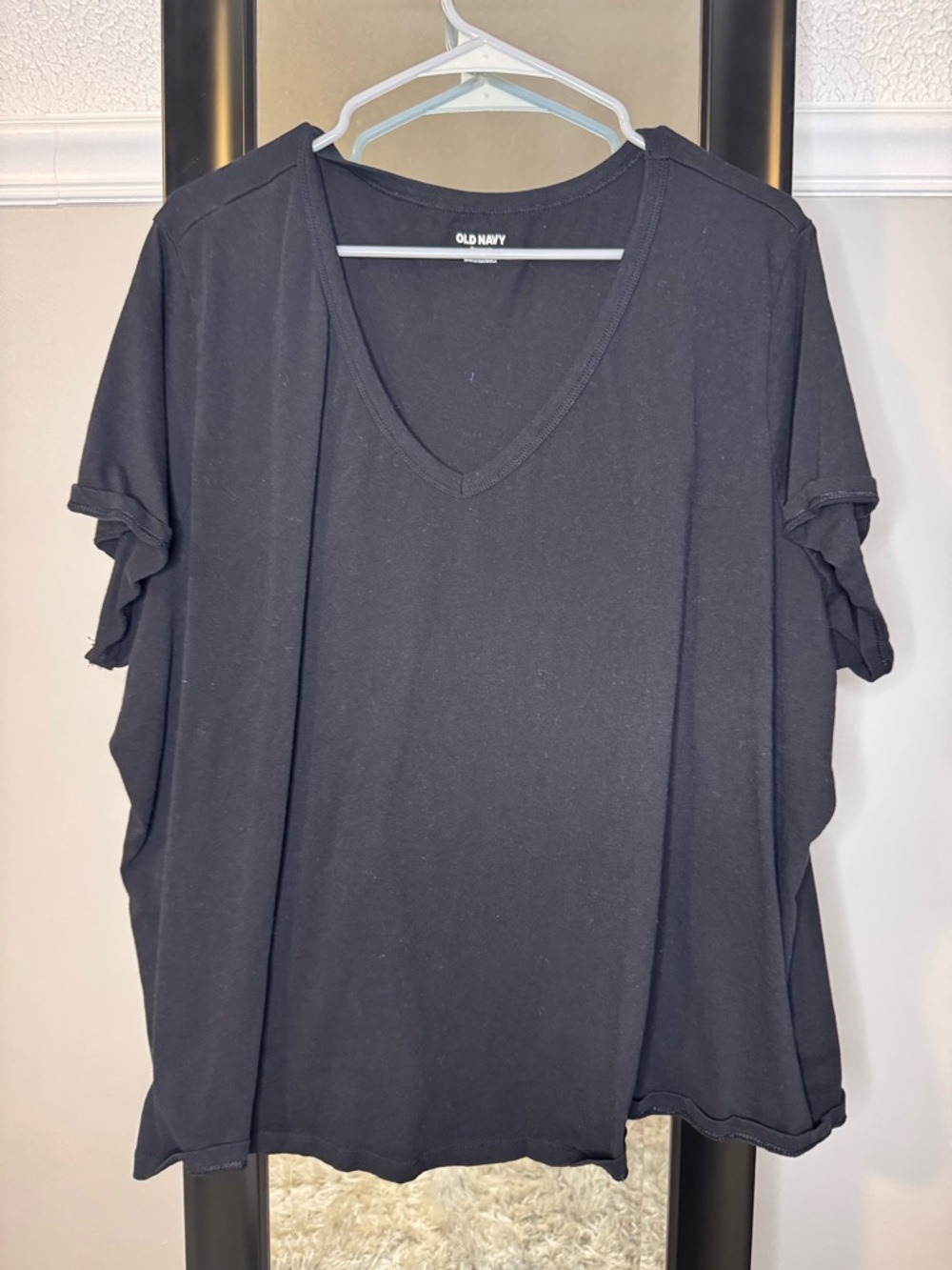 Old Navy Black Tee Bundle V-Neck & Round Neck Short Sleeve Tee Set